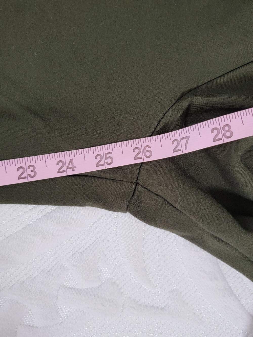 Quince Ultra-Stretch Ponte Super Wide Leg Ankle Pants Olive Green Size Large - Picture 10 of 11